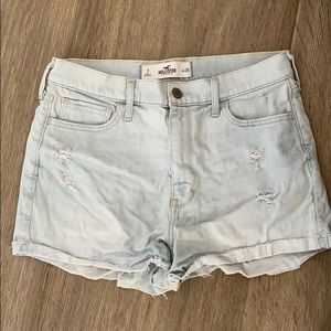 High waisted denim shorts